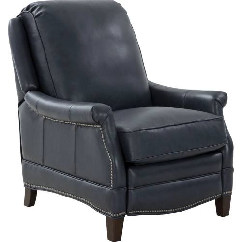 Ashebrooke Manual Recliner in Barone Navy Blue Leather